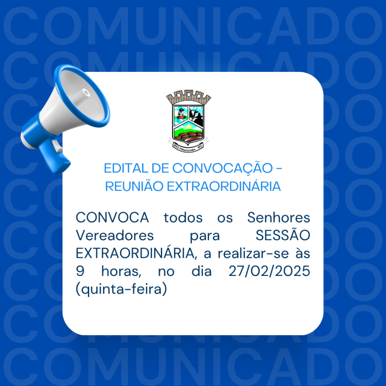 EDITAL DE CONVOCAÇÃO - Reunião Extraordinária