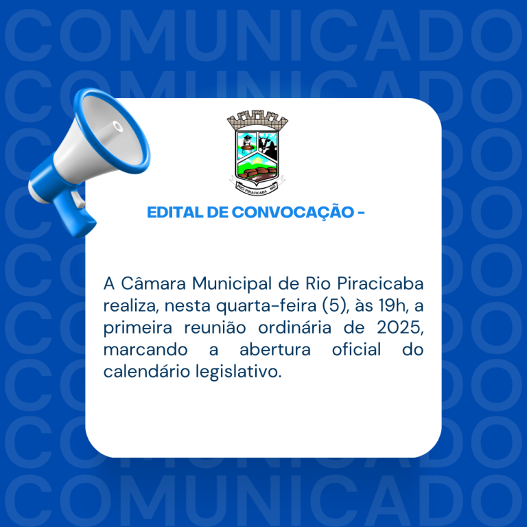 Câmara de Rio Piracicaba inicia calendário de sessões ordinárias nesta quarta-feira